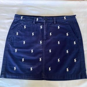 Navy Blue Ralph Lauren logo Skirt women’s size 4